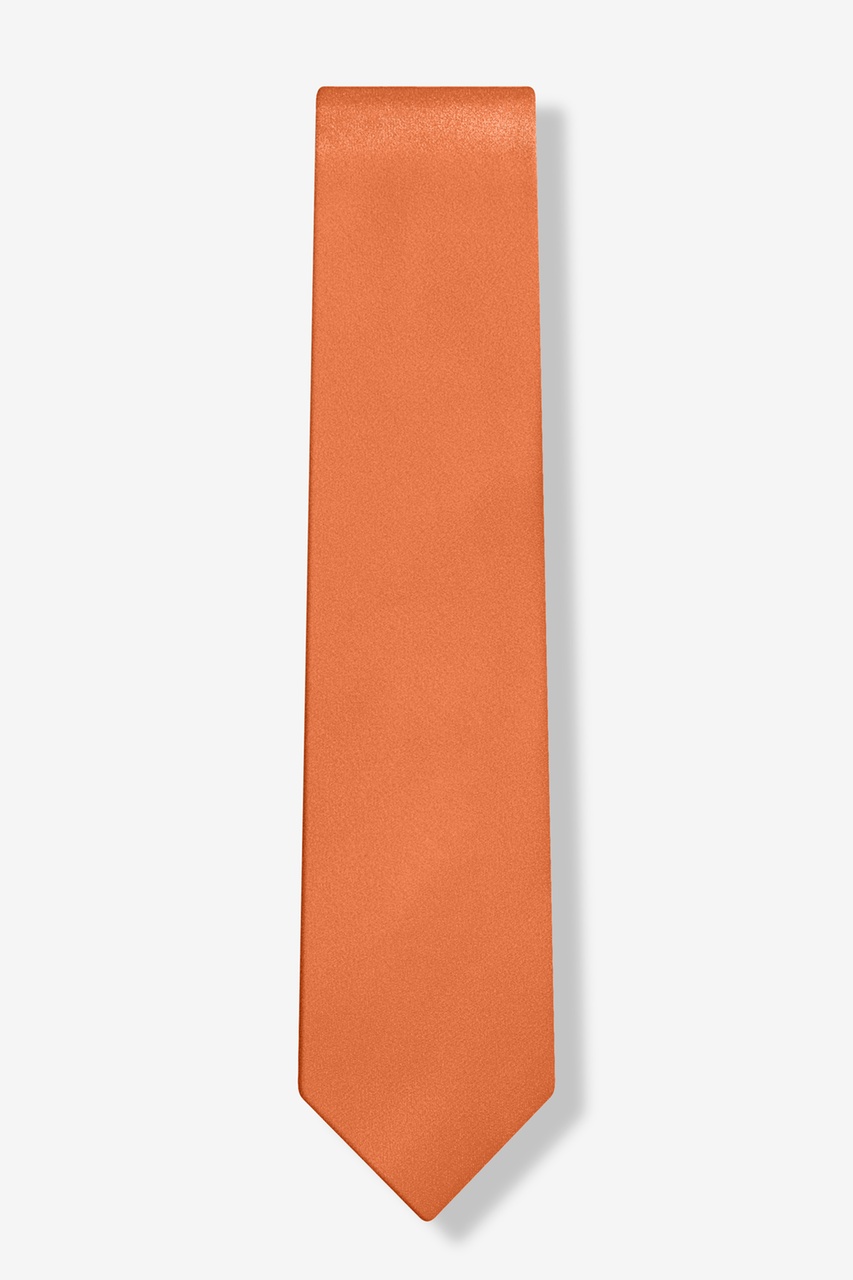 Silk Burnt Orange 3" Skinny Tie